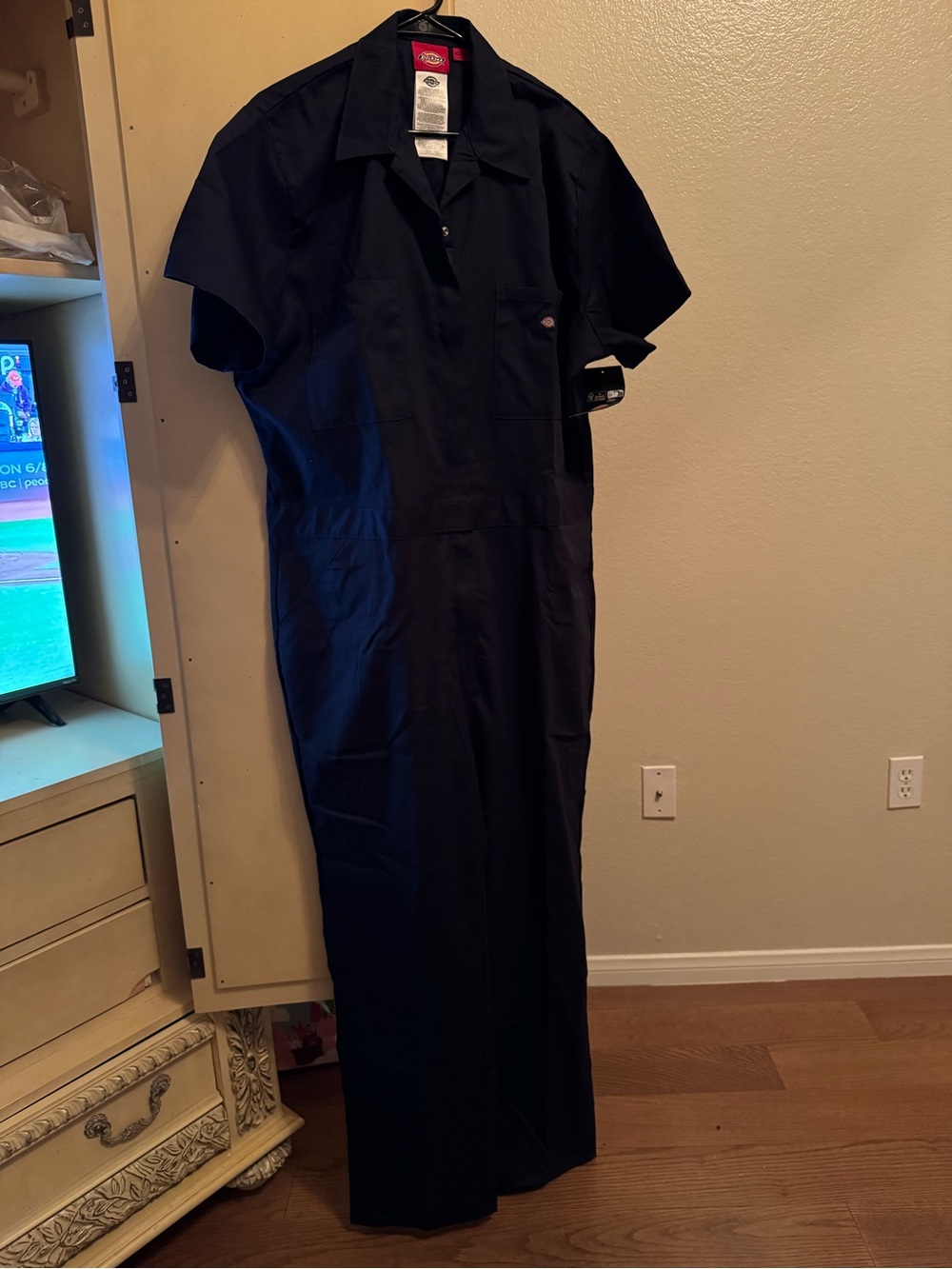 Dickies Navy Short-Sleeve Coverall Jumpsuit